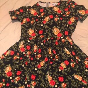 Lularoe XXL Amelia Dress Dark Navy Floral